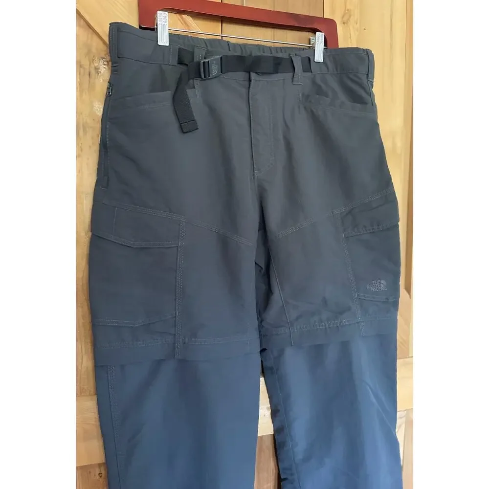 The North Face Convertible Pants Men's Sz L Gray Performance Tech Outdoor Shorts